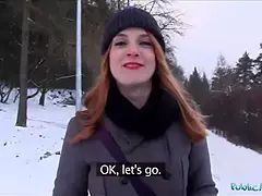 Spermaladung, Hardcore, Hd, Geld, Pov, Öffentlich, Realität, Rotschopf