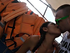 He rented a boat for a day and had sex with his Asian teen girlfriend
