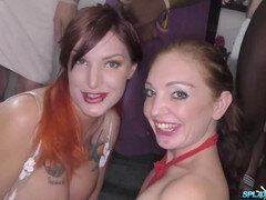 Big cock, Black, Bukkake, Cumshot, Gangbang, Group, Redhead