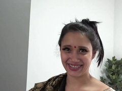 Indian cutie with braces getting her asshole licked