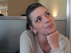 Real public sex with a stunning brunette