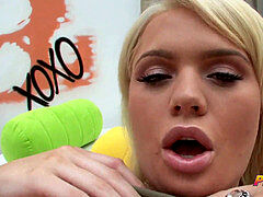 Anal, Blonde, Tir de sperme, Béant, Adolescente, Plan cul à trois