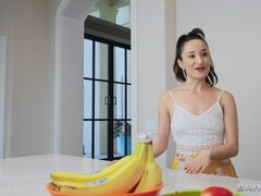 Avery Jane gets her asshole drilled standing