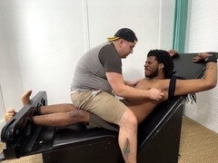 Bondage, Britannique, Rondelette, Couple, Pieds, Homosexuelle, Chaussettes