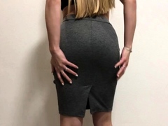 Leie, Arsch, Blondine, Masturbation, Höschen, Rock, Solo, Netzkamera