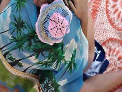 素人, ビーチ, 彼女, 手コキする, のぞき