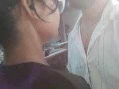 Indian desi stepdaughter-in-law gets romantic with her father figure in Hindi audio