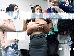 Khloe Kingsley dominates her spoiled brat with a shoplifting punishment in uniform