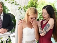 お尻, 黒人, フェラチオ, 結婚, 茶髪の, バック, 手コキする, 異人種間