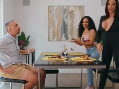 Grote mammen, Pijpbeurt, Bruinharig, Stel, Man, Kut duiken, Zusters, Vrouw