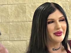Trans Nicole got an open mouth facial from Micah Martinez