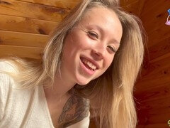 Leie, Blondine, Blasen, Besamung, Spermaladung, Behaart, Handjob, Russisch