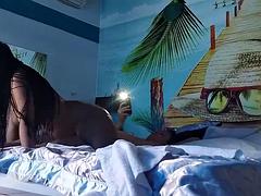 Leie, Arschlecken, Blasen, Braunhaarige, Hotel, Latina, Solo, Stiefmutter