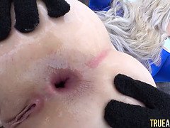 Arsch, Grosser schwanz, Grosse titten, Blondine, Spermaladung, Hd, Monster, Rasiert