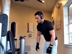 Damian Fox in the Gym and Car: Stripping Down to His Big Dick and Balls