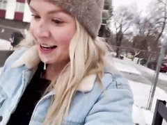 Blonde, Sucer une bite, Voiture, Queue, Faciale, Branlette thaïlandaise, Hd