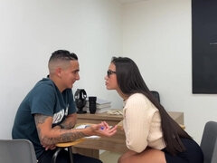 Mi Mejor Amigo Me Ayuda A Estudiar: Hot Latina with Big Ass Gives Unfiltered Blowjob and Gets N