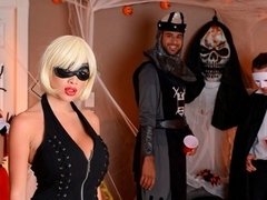デカパイ, ブロンド, フェラチオ, チン, フェティッシュ, 手コキする, 馬乗り, オッパイの