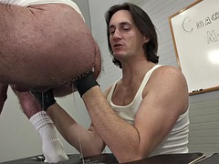 Cul, Lécher le cul, Fétiche, Pénétrer avec le poing, Lunettes, Poilue, Masturbation, Mature