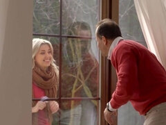 Grosser schwanz, Blondine, Blasen, Schwanz, Pervers, Muschi, Russisch, Rasiert