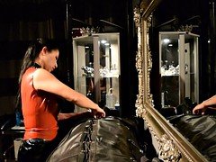 Aziatisch, Bondage discipline sadomasochisme, Gebondenheid, Leer, Meesteres, Slaaf