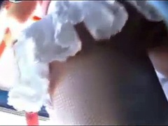 Leie, Lingerie, Im freien, Höschen, Party, Öffentlich, Unter dem rock, Spanner