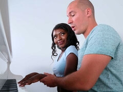 お尻, 黒人, フェラチオ, カワイイ, バック, 黒人, 異人種間, ティーン