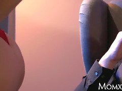 Blonde, Blowjob, Cougar, Milf, Shaved, Smoking, Stockings, Tits