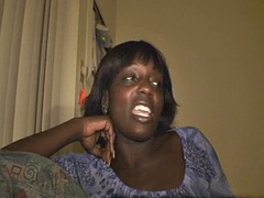 Amateur, Grosse bite, Garce, Noire, Noir ébène, Prostituée, Suçant, Nénés