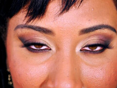 デカパイ, 黒人, 茶髪の, オナニー, 自然山雀, 一人, オッパイの