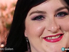 Alyson Galen gets off solo & masturbates with her big tits & ass