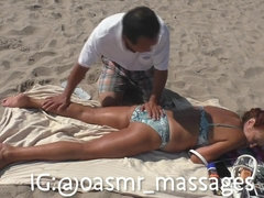 Cul, Plage, Pieds, Massage, Mature, Maman, Rousse roux, Russe
