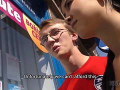 Hunt4k. nerdy cuck obediently sees girlfriend porn with stranger