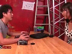 Hardcore passion ignites when sexy Japanese MILF gets Creampie fucked intensely by junior stud MILF