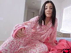 Stepbrother, bj, brunette-teen