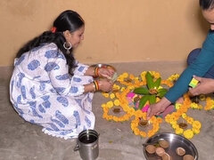 Indian Puja Bhabhi Having Sex On Diwali After Celebration Hardcore Having Blowjob60fps - Striptease