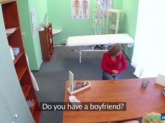 Médecin, Doigter, Lesbienne, Infirmière, Bureau, Chatte, Uniforme, Voyeur