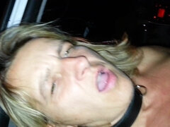 素人, ブロンド, フェラチオ, 車, 自家製, アウトドア, 公共, ヤリマン