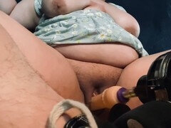 デカ尻, エロ熟女, ドレス, 淫乱熟女, オーガズム, 靴, 一人, ティーン