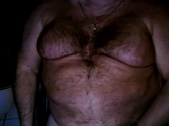 Grandpa cum on webcam