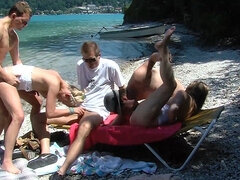Amateur, Anal, Cul, Plage, Groupe, Rugueux, Soeurs, Tabou