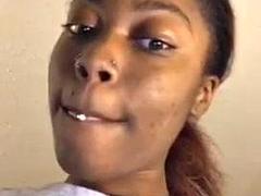 Amateur, Negro, Hendidura, Ébano, Masturbación, Solo