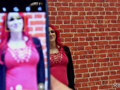 デカパイ, ドイツ人, ハードコア, 現実, 赤毛, ラフ, ティーン