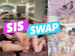 Backroom, Big cock, Big tits, Blonde, Cumshot, Screaming, Threesome, Tits