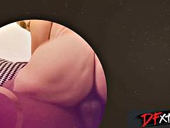 デカパイ, フェラチオ, 茶髪の, 巨乳な, イく瞬間, Hd, 異人種間, シーメール