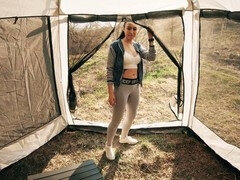 Mouthful of cum, cheat, camping tent