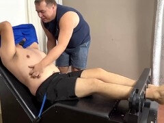 ボンデージ, イギリス人, ぽちゃ, カップル, 服従, デブ, ゲイ, 靴下