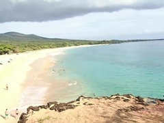 Leie, Strand, Grosser arsch, Schwarz, Freundin, Nackt, Geschwollene nippel, Dürr