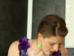 Beauty, Big tits, Blonde, Clothed, Cumshot, Doggystyle, Female, Solo