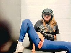 Pies, Gimnasio, Masturbación, Público, Solo, Spandex